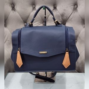 Parchita Navy Blue Crossbody Geometric Rare Barrell Bag